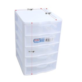 Sterilite Small 5 Drawer Unit White Walmart Com