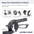 thumbnail image 5 of Andador plegable Drive Medical Nitro Sprint con asiento, ligero y de altura, con ruedas grandes, plegable, de cuatro ruedas, color negro, 5 of 5