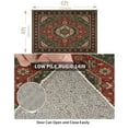 thumbnail image 3 of Area Soft Rugs 4x6 Washable Non Slip Boho Small Floor Entryway Rugs for Living Room Bedroom, Vintage Style Farmhouse Mat for Kitchen Red & Green, 3 of 6