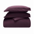 thumbnail image 2 of Superior Solid Cotton Flannel Duvet Cover Set, Full/ Queen, Purple, 2 of 10