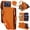 Orange, variant on For iPhone 15 Pro RFID Blocking Wallet Case, Crossbody Purse Phone Case with 9 Card Slots, Zipper Pocket & Detachable Strap,Purple,For iPhone 15 Pro