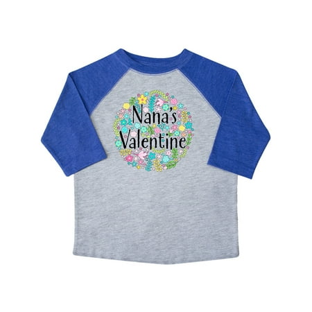 

Inktastic Nana s Valentine with Flower Circle Gift Toddler Boy or Toddler Girl T-Shirt