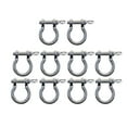 thumbnail image 2 of 10 Pieces Buckles DIY Metal Hoop Locking D Rings for Purse Handbag Argent, 2 of 8