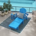 thumbnail image 2 of 2 Piece Laguna Adirondack Poly Reclining Chaise Lounge With Wheels, Pacific Blue, 2 of 2