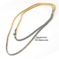 thumbnail image 4 of Collar de oro Yashi cadena de hip hop acero inoxidable 50 cm color acero, 4 of 4