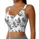 thumbnail image 2 of Fotbe Retro Rooster Sujetador Deportivo Largo sin Aros para Mujer con Almohadillas y Soporte Medio, Transpirable y Absorbente, Camiseta Tipo Chaleco o Tank Top-Small, 2 of 8