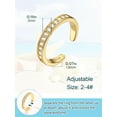 thumbnail image 5 of ChicSilver Elegant 925 Sterling Silver Toe Rings For Women Hypoallergenic, Adjustable Open Cuff Design With Cubic Zirconia, 5 of 8
