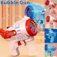 thumbnail image 1 of Muyoka M谩quina de burbujas Gatling con 10/12 agujeros, m谩quina de pistola de burbujas el茅ctrica de alto rendimiento, juguete, 1 of 6