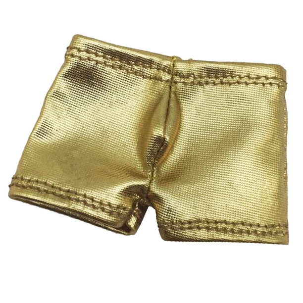 Pantalones cortos de cuero de imitación Zulema Ropa de acción masculina 1/6 dorado