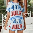 thumbnail image 2 of 4th of July Print Women'S Pajamas Set Summer Sleepwear Sets 2 Piece Lounge Set, 2 of 7
