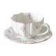 thumbnail image 1 of Taza de té y platillo de cerámica, elegante y único juego de tazas de té de , taza de café para regalo de cumpleaños, cafetería, oficina,, 1 of 9