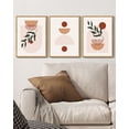 thumbnail image 4 of Drsoum Boho Wall Art Decor Mid Century Modern Abstract Prints Posters Bathroom 11x14in3pcs Natural Framed, 4 of 5
