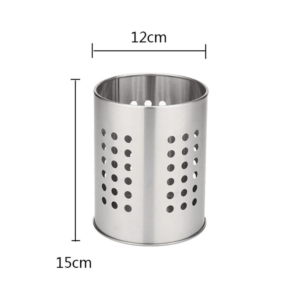 Stainless Steel Utensil Holder Kitchen Utensil Drying Cylinder