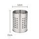thumbnail image 2 of Soporte para utensilios de acero inoxidable, cilindro de secado de utensilios de cocina con orificios de drenaje, soporte para cubiertos de utensilios de cocina, 2 of 5