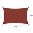 thumbnail image 3 of Rectangle Sun Shade Sail UV Block Waterproof Patio Awning Outdoor Garden Pool Sun Canopy Shelter Cover 10'x13' Dark Red, 3 of 8