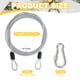 thumbnail image 2 of Cable de Seguridad Uxcell Trenzado de Acero Inoxidable Recubierto de Seguridad con Doble Lazo para Equipaje de Viaje Candado de Bicicleta Transparente 8 ft x 1/8"(3mm), 2 of 7