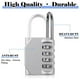 thumbnail image 5 of Scienceny 4 Pieces Digital Combination Lock Resettable Gym Case Outdoor Door Shackle Gate Luggage Safety Protection Key Padlock with Herramientas y ferretería Como se muestra Scienceny BFH000221-00, 5 of 6