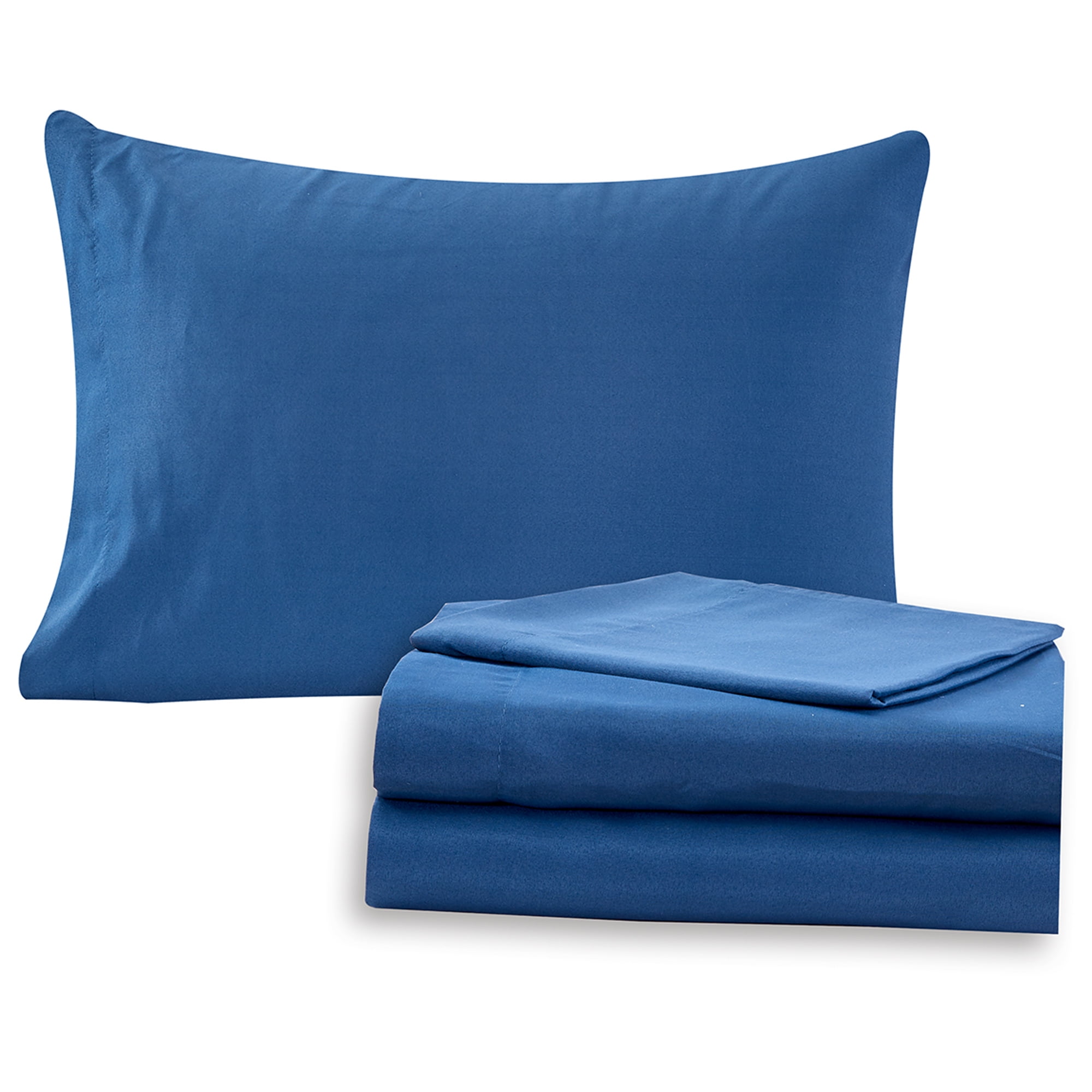 Modern Threads 8-Piece Granada Reversible Adult Unisex Bed in a Bag, Deep Blue Damask, Queen