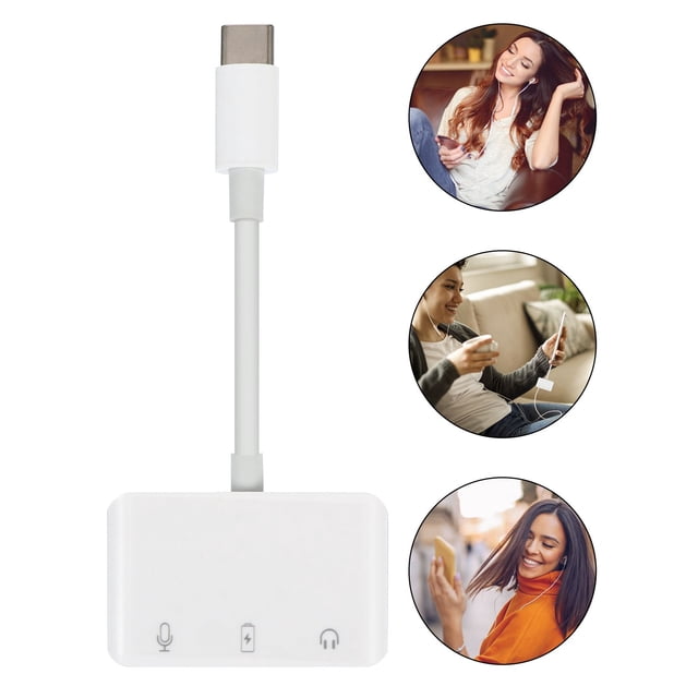 IFANLANDOR Adaptador USB Type-C Compacto Y Portátil Para Laptops Con Función De Audio Y Control