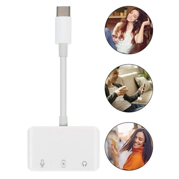 IFANLANDOR Adaptador USB Type-C Compacto Y Portátil Para Laptops Con Función De Audio Y Control