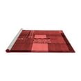 thumbnail image 2 of Ahgly Company Machine Washable Indoor Round Abstract Red Modern Area Rugs, 3' Round, 2 of 4