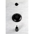 thumbnail image 4 of Kingston Brass KB3630AX Restoration Single-Handle Pressure Balanced Tub and Shower Faucet, Matte Black, 4 of 7