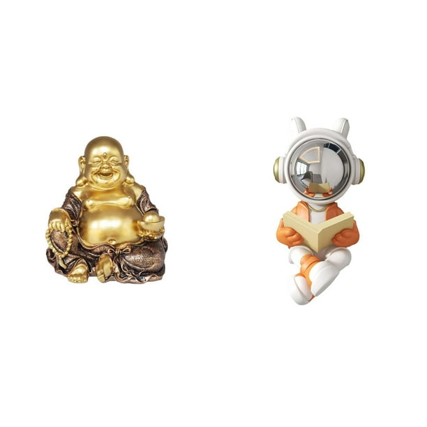 Estatua de Buda,Figuras de estatuas de Buda Bodhisattva de meditación,Figuras de esculturas budistas,decoración para templos y hogares,Estatua del astronauta,Figura decorativa espacial de