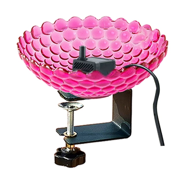 BotaniNest Outdoor Garden Miniature Bird Bath Basin Water Tank Bird Bath Bird Feeder USB Plug In Bird Bath Basin Water Tank Balcony Courtyard Bird Drinking