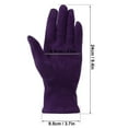 thumbnail image 6 of BadPiggies Womens Winter Warm Gloves Sensitive Touchscreen Texting Fingers Fleece Lined Windproof Suede Gloves Christmas Gift - Purple, 6 of 9
