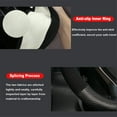 thumbnail image 5 of XUKEY D-Shaped Car Steering Wheel Cover 14.5"-15'' Non-slip Carbon Fiber Black Leather, 5 of 7