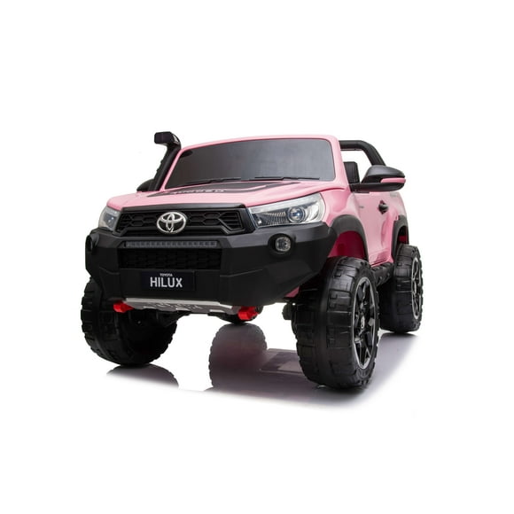 Voltz Toys 2 Seaters Toyota Hilux 24V Electric Ride On Truck for Kids with Parental Remote Control(Pink)