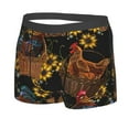 thumbnail image 2 of Haiem Embroidery Chicken Rooster And Sunflowers Men's Boxer Briefs, Every Day Comfort Stretch Cotton Moisture-Wicking Underwear-Medium, 2 of 9