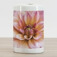 thumbnail image 2 of Floral Ceramic Toothbrush Holder, Close up Real Image of a Dahlia Flower, Decorative Versatile Countertop for Bathroom, 4.5" X 2.7", Multicolor, 2 of 4