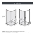 thumbnail image 4 of Miseno Msd3178 Breeze 33 In. L X 33 In. W X 77 In. H Round Corner Shower Kit - Chrome, 4 of 7