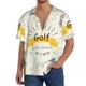 thumbnail image 1 of Balery Golf Icons And Golfer Camisa Casual de Manga Corta con Botones para Hombre, Texturizada, Estilo Cubano, para Playa, Verano-3X-Large, 1 of 5