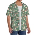 thumbnail image 2 of Balery Mushrooms Gnome Camisa Casual de Manga Corta con Botones para Hombre, Texturizada, Estilo Cubano, para Playa, Verano-XX-Large, 2 of 5