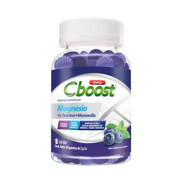 Suplemento alimenticio Grisi Cboost Magnesio+ L-Teanina+ Manzanilla 90 gomitas de 2g c/u