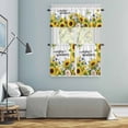thumbnail image 6 of Enjoy Summer Sunflower Rose Kitchen Curtains Valances and Tiers Set of 3 Country Farm Yellow Flower Leaf Butterfly Tier Curtains and Valance with Rod Pocket for Small Windows, 27.5"x24", 6 of 9