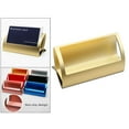 thumbnail image 3 of Stylish Aluminum Alloy Desktop Q Desk Innovative Visiting Card Shape Business Card Holder for Tradeshows Golden, 3 of 9