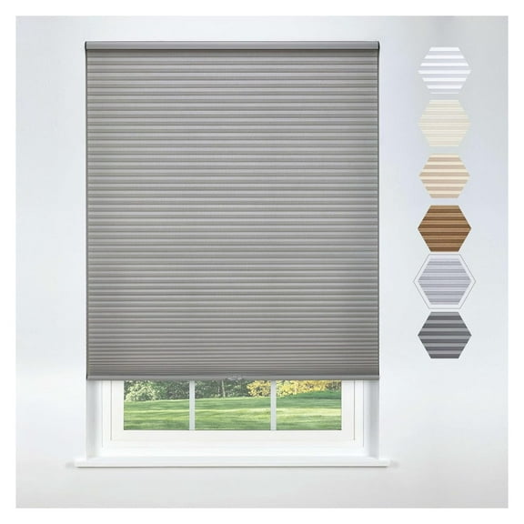Cordless Cellular Light Filtering Shade 43 3/4 W x 84 H, (Arrives 1/4" Narrower) 43.75"W x 84"H Platinum