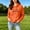 Orange, variant on Women's Heartbeat Print Fleece Lined Hoodie Pullover Long Sleeve Drawstring Casual Sweatshirt with Pocket