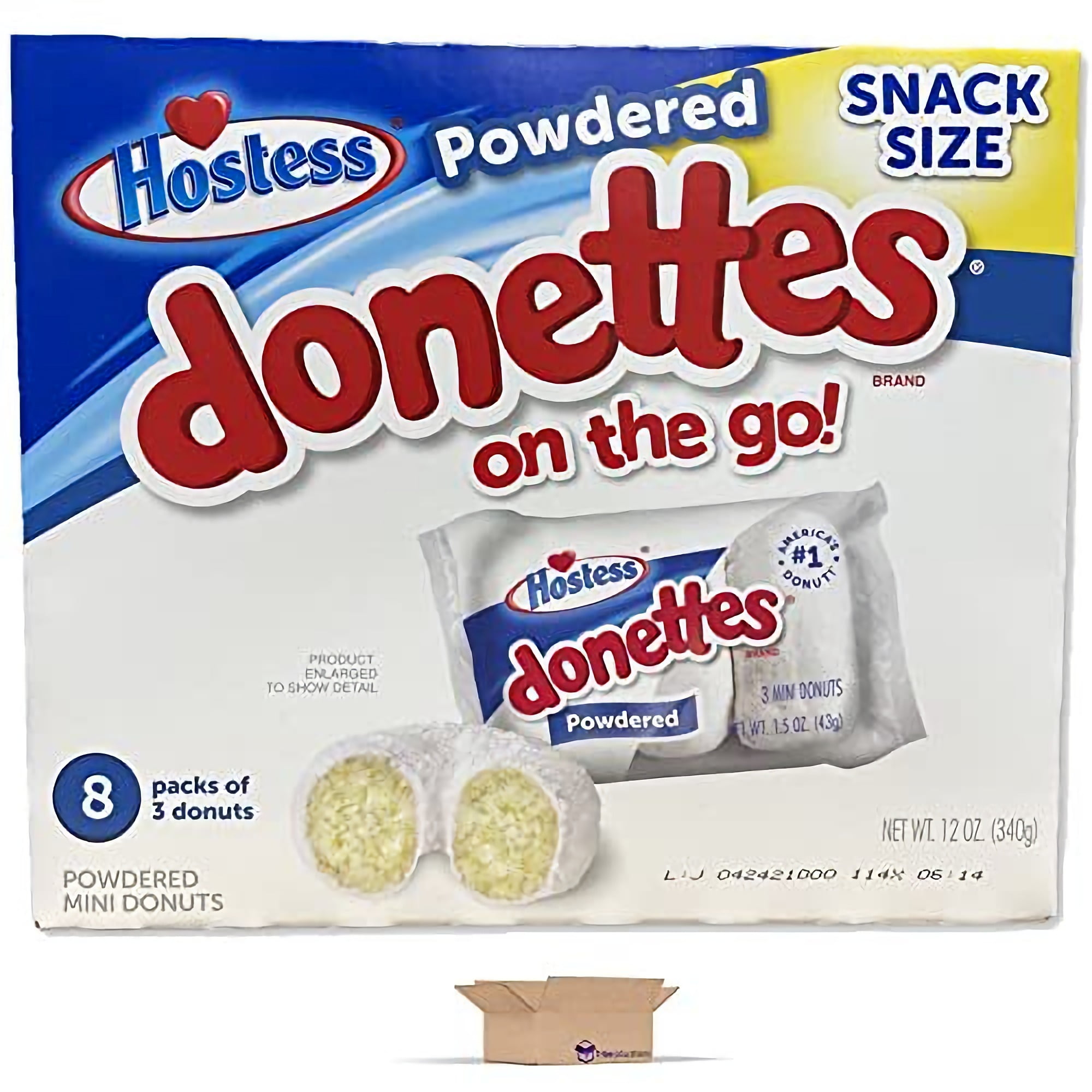 Hostess Powdered Donettes Bulk Value Pack | 96 Total Donuts
