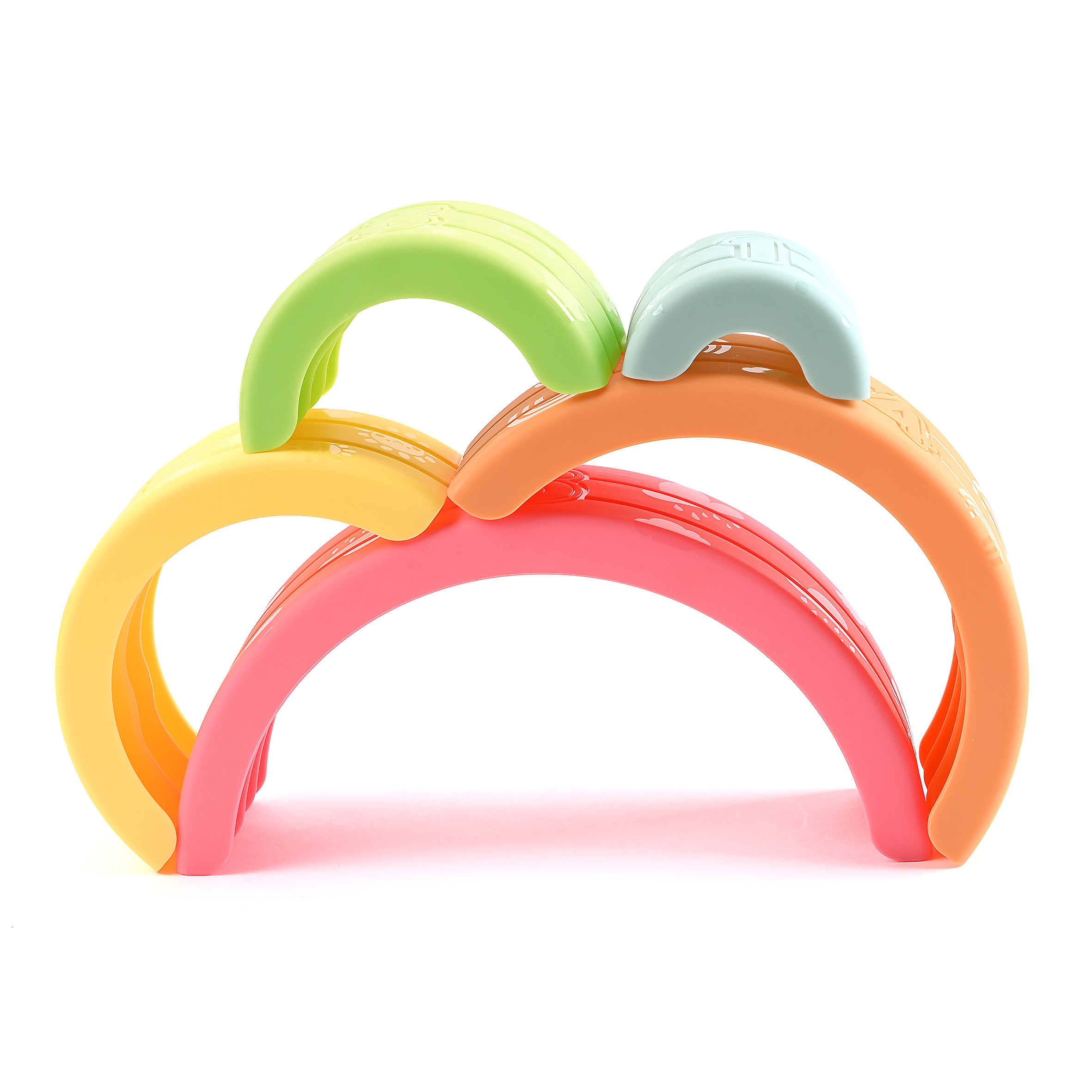 Spark Create Imagine 6-Piece Stacking Rainbow Cloud Toy, for Age Group 6m+, Plastic Toys - image 3 of 14