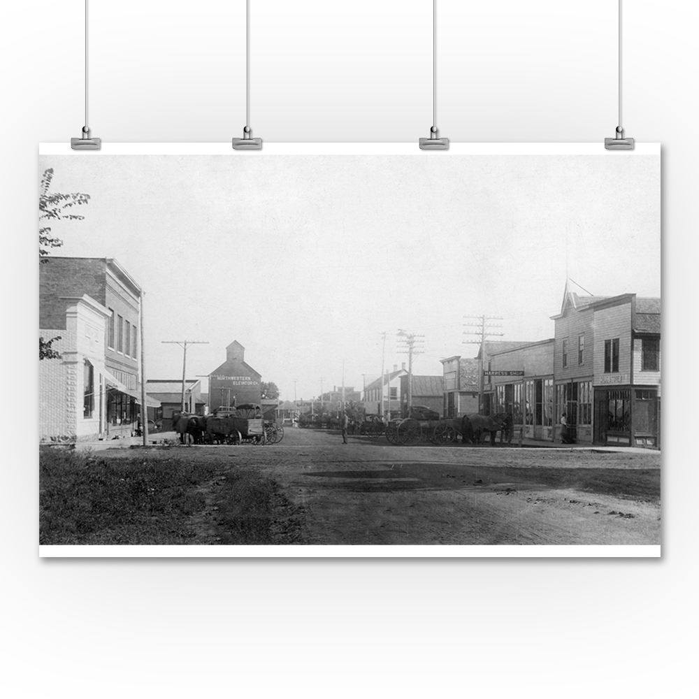 Maynard, Minnesota View of Main Street (36x54 Giclee Gallery Print