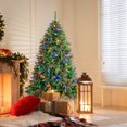 thumbnail image 2 of Costway 6 FT Pre-Lit Christmas Tree Hinged w/ 300 Multi-Color LED Lights & Red Berries, 2 of 10