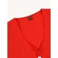 thumbnail image 3 of Hansber Womens Mens Button Irregular Hem Vest Adult Waiter Bartender Work Uniform Unisex Volunteer Red M, 3 of 5
