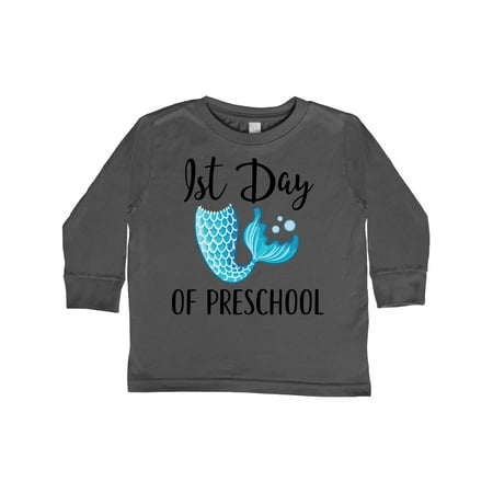 

Inktastic 1st Day of Preschool Mermaid Gift Toddler Toddler Girl Long Sleeve T-Shirt