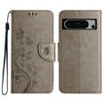 thumbnail image 2 of TECH CIRCLE for Google Pixel 8 Wallet Case,Butterfly Embossed Pattern PU Leather Luxury Anti-Scratch Kickstand Full Phone Cover with 3 Card Cash Slots & Strap,for Google Pixel 8 6.2" 2023, Gray, 2 of 9