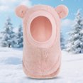 thumbnail image 2 of Wxirdrow Baby Beanie Cute Toddler Winter Hat /Winter Baby Warmth Adding CuteEared Hooded Windproof Hat Scarf Cap Pink,6-36 Months, 2 of 9