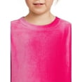 thumbnail image 4 of Wonder Nation Girls Long Sleeve Velour Pullover and Flare Pants Outfit, 2-Piece Set, Sizes 4-18 & Plus, 4 of 5